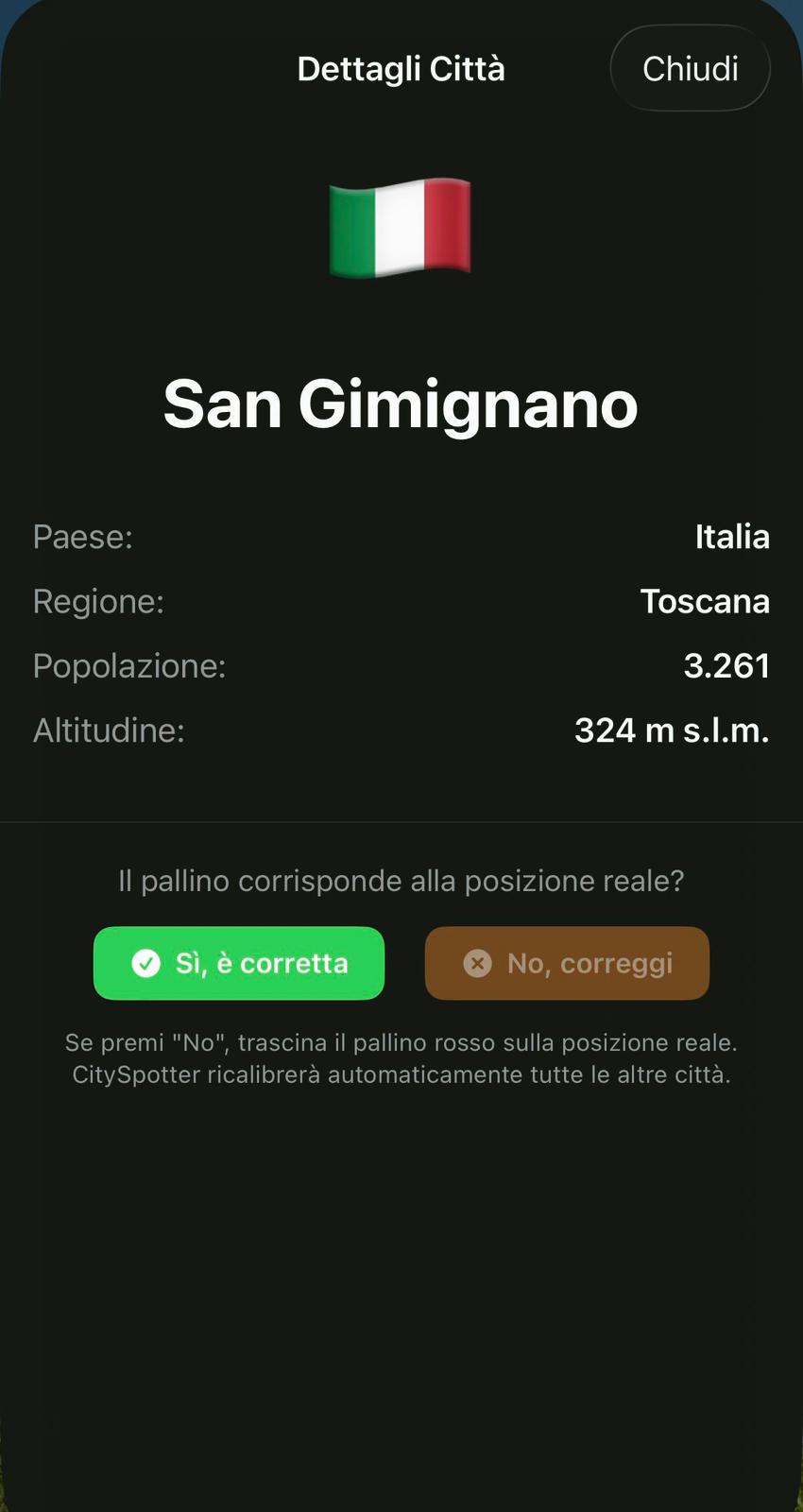 CitySpotter – scheda città | city card